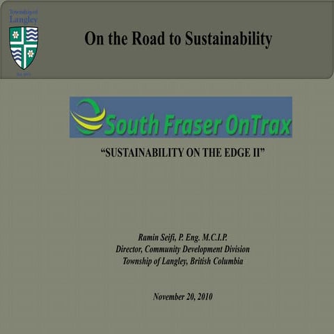 On the Road to Sustainability