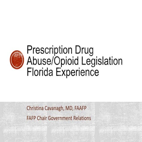 Prescription Drug Abuse: A Chapter Focus