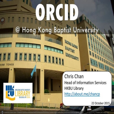 ORCID @ Hong Kong Baptist University (C. Chan)