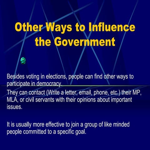 4 other ways to influence the government