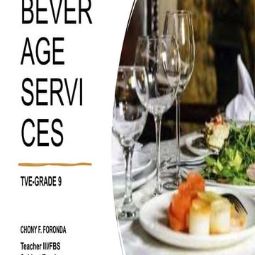 Food and Beverage Services-Table Appointments