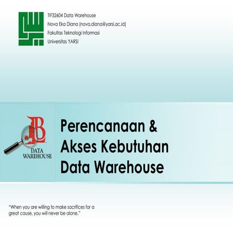 Perencanaan dan Akses Kebutuhan
