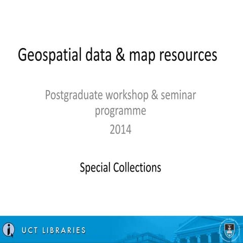 GIS - special collections UCT