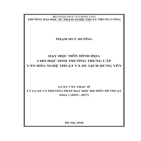 Đề tài: Dạy môn Hình họa cho học sinh trường Trung cấp Văn hóa