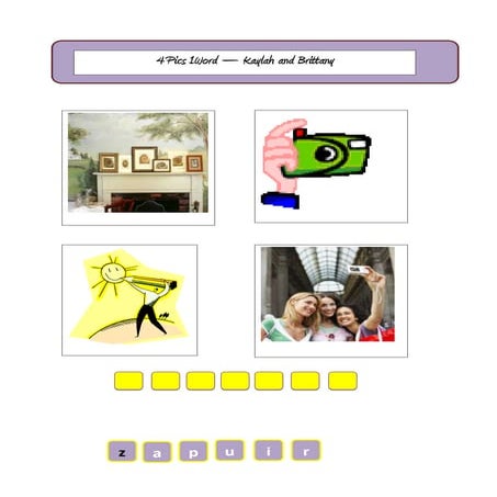 4 pic 1 word