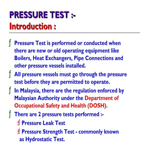 pipefitting pressure-test