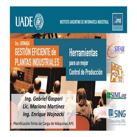 4° planificación finita de carga de máquinas aps (advanced planning systems).