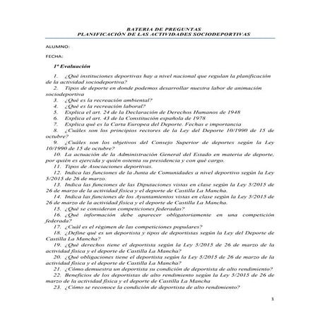 Planificación Batería de preguntas  todos los trimestres