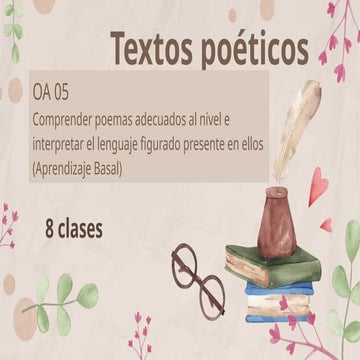 4° Poemas U2 - 8 Clases metarial sobre textos poéticos .pptx