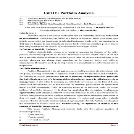 Portfolio management | PPT
