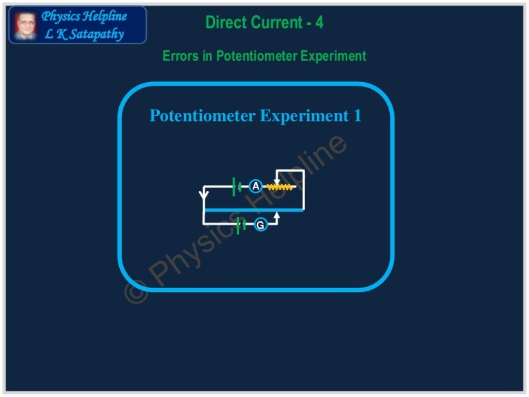 Potentiometer Experiment 1