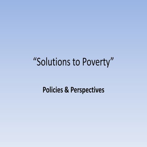 Poverty Strategies