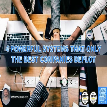 [WEBINAR] Four Powerful Systems That Only The BEST Companies Deploy