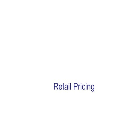 Retail Pricing 