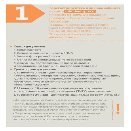 4 шага абитуриента