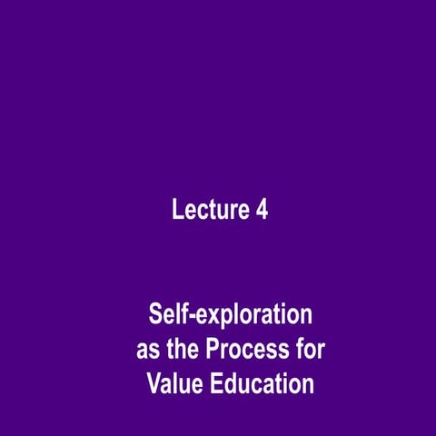 4 Process of Self-Exploration MODULE ONE