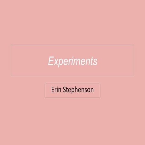 (4) production experiments