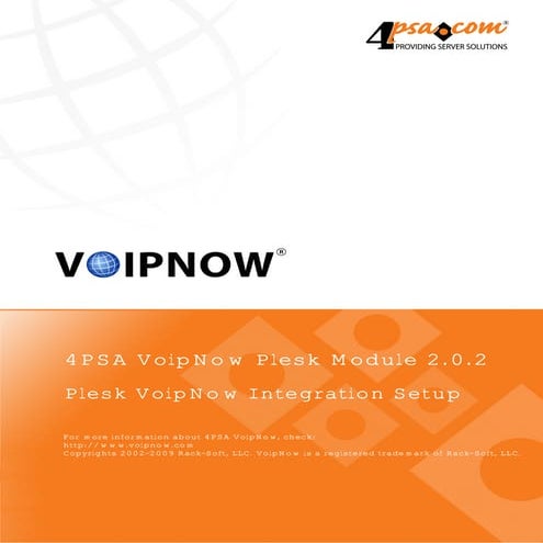 4PSA VoipNow Plesk Module 2.0.2