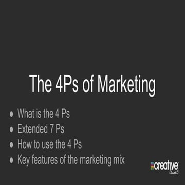 The 4 ps of Marketing 