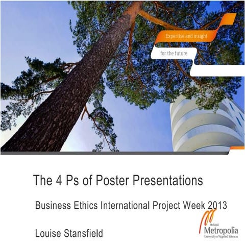 The 4 Ps of Poster Presentations
