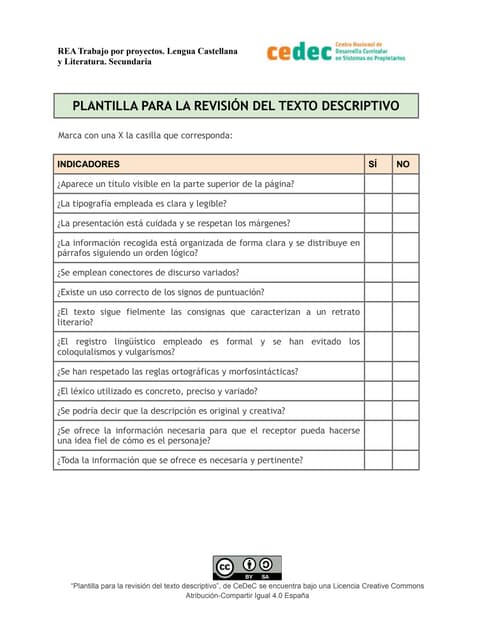Plantilla para la revisión del text...