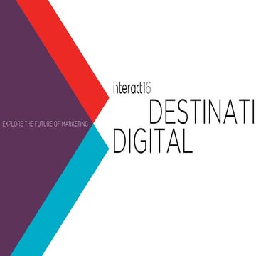 Interact16 Crystal Olig: Web Architecture to Fuel Customized, Human Experiences