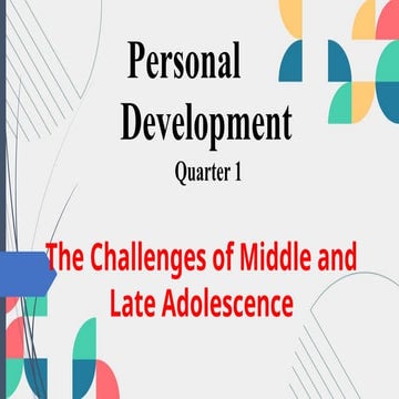 Lesson 4 Quarter 1 in Personal Development