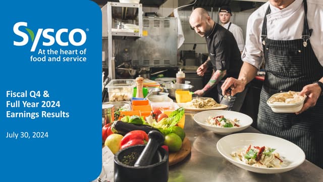 Sysco - Q4 FY24 Earnings Call Presentation