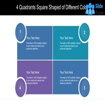4 Quadrants Square Shaped Of Different Color