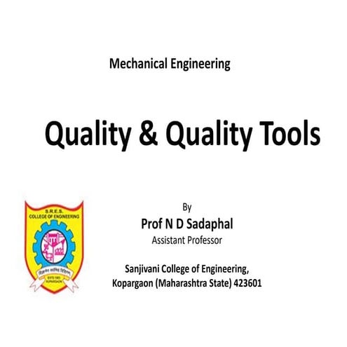 Quality & Quality tools
