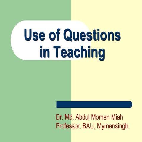 4 questions in teaching