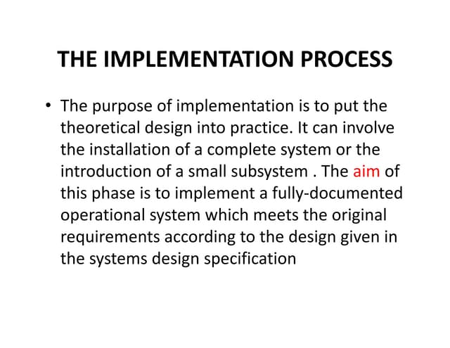 L10 system implementation