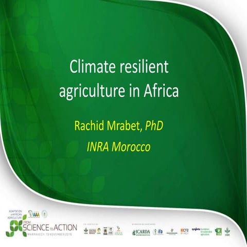 Climate resilient agriculture in Africa
