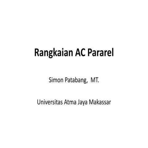 4 rangkaian ac paralel