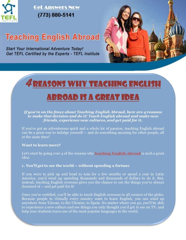 4 Reasons Why Teaching English Abroad is a Great Idea