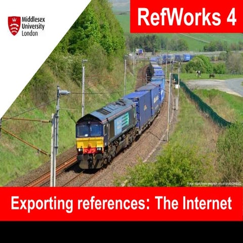 RefWorks 4: Exporting References (The Internet)