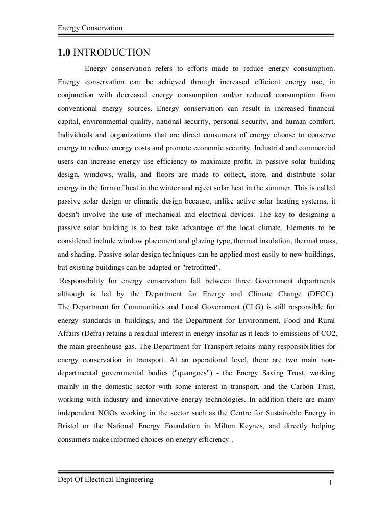 Electricity Conservation Pdf