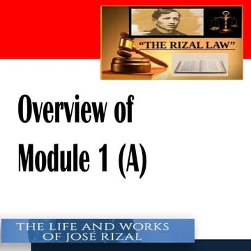 4RIZAL LIFE AND WORKS OF RIZAL (Module 1.1) REPUBLIC ACT NO. 1425 | PPTX