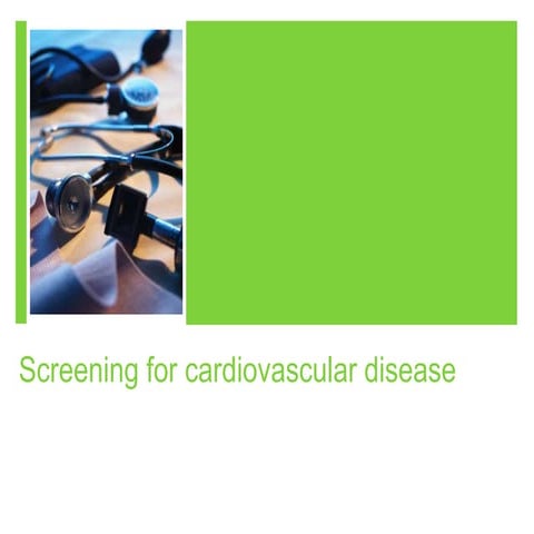 Screening For Cardiovascular Disease