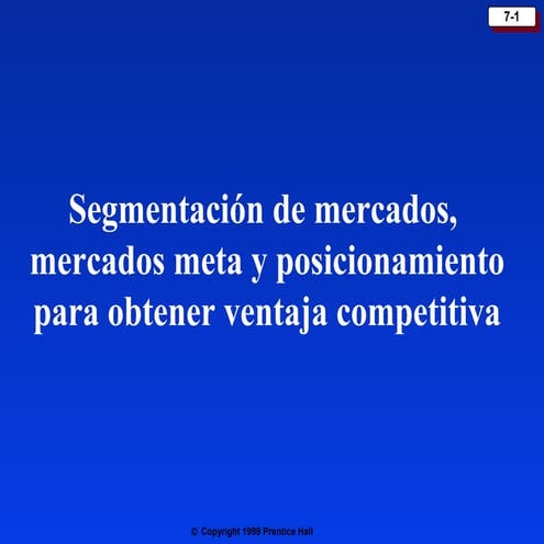SEGMENTACIÓN, MERCADO META Y POSICIONAMIENTO | PPTX