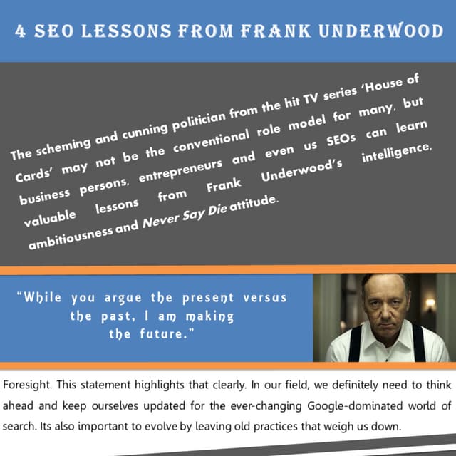 4 SEO Lessons From Frank Underwood