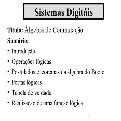 4 sistemas digitais   logica de computação