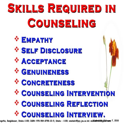 Skills Required in Counseling