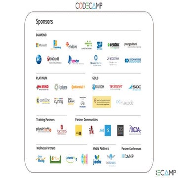 CodeCamp 25 Oct 2014 - Our sponsors