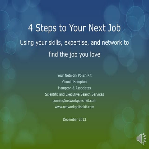4 Steps to Your Next BioScience Job