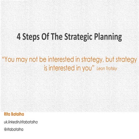 4 steps of the strategic planning