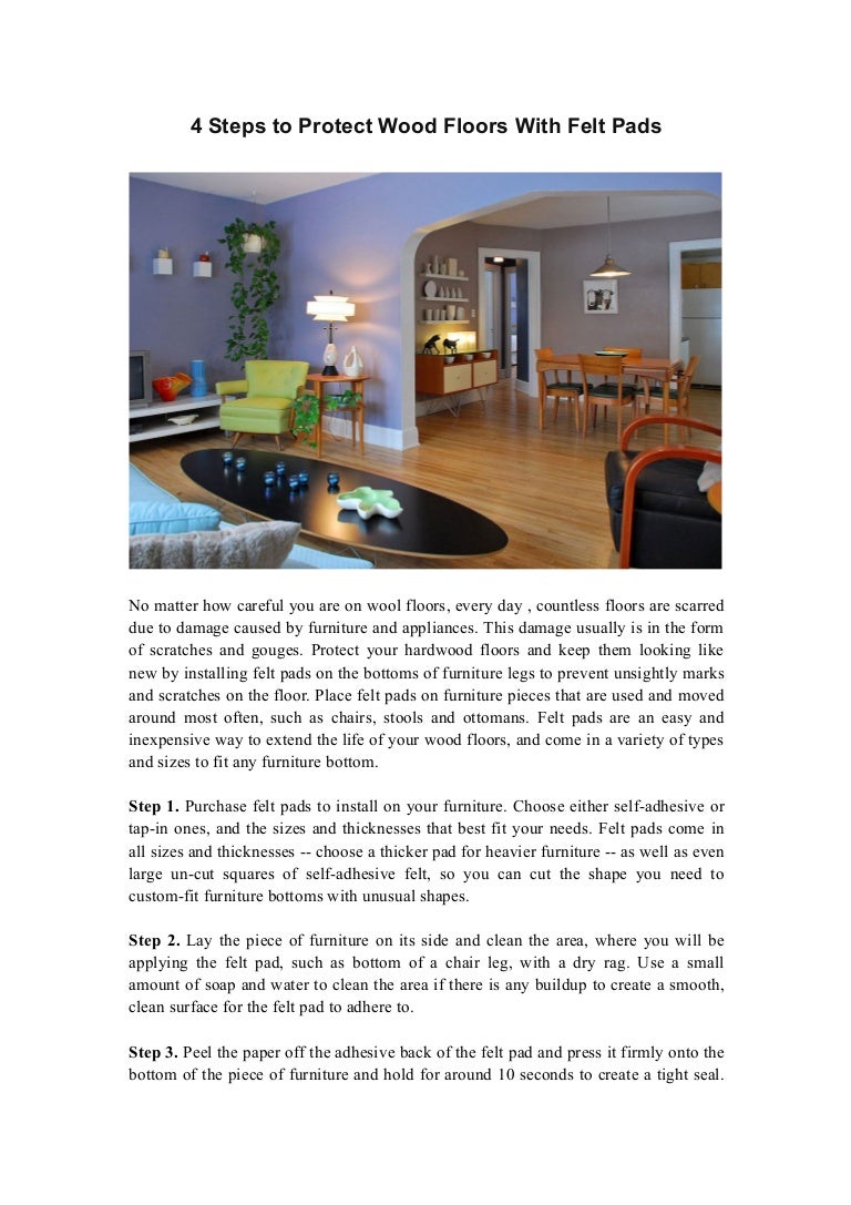4 Steps To Protect Wood Floors With Felt Pads