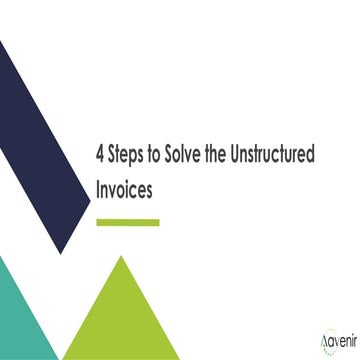 4 steps to solve the unstructured invoices