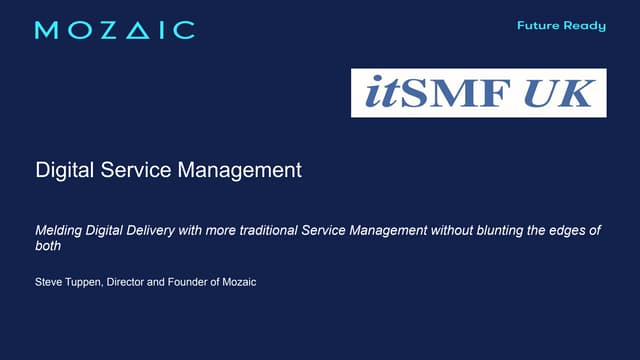 Steve Tuppen - Digital Service Management