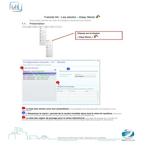 Configuration : Stock - Optimizze - ERP - V16